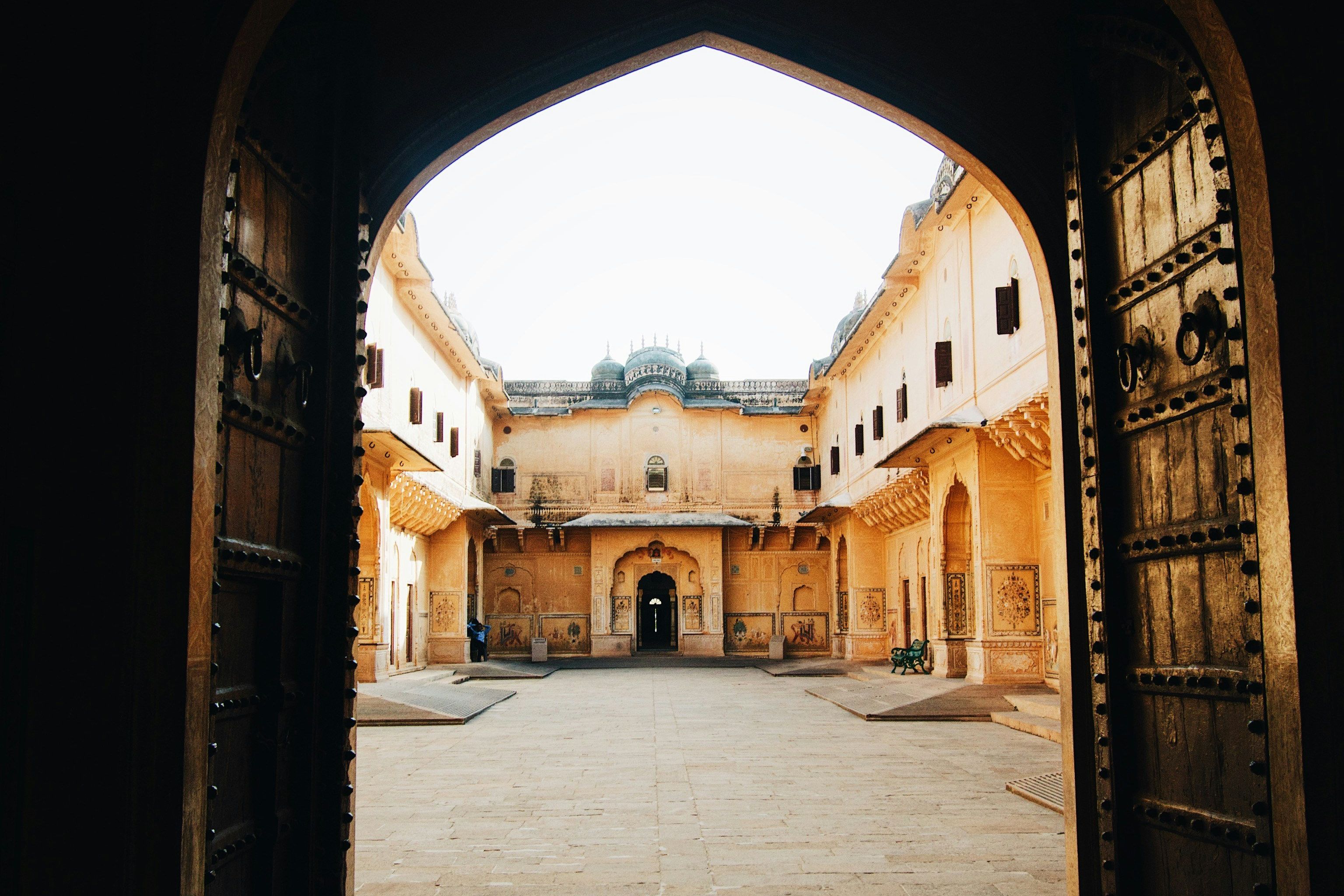 a walkway inside the nahargarh fort