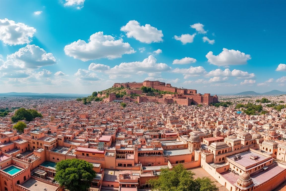aerial view of jaipur during daytime