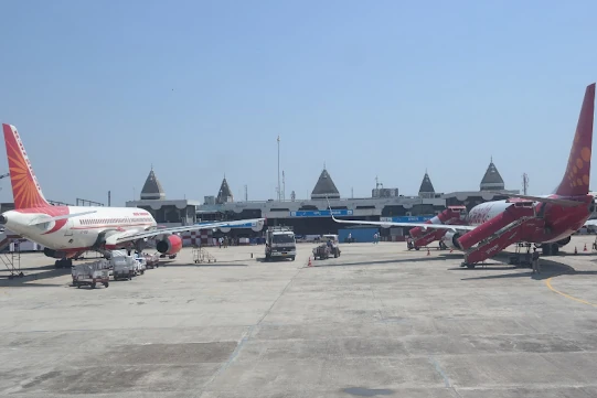 aeroplanes standing at srinagar international airport