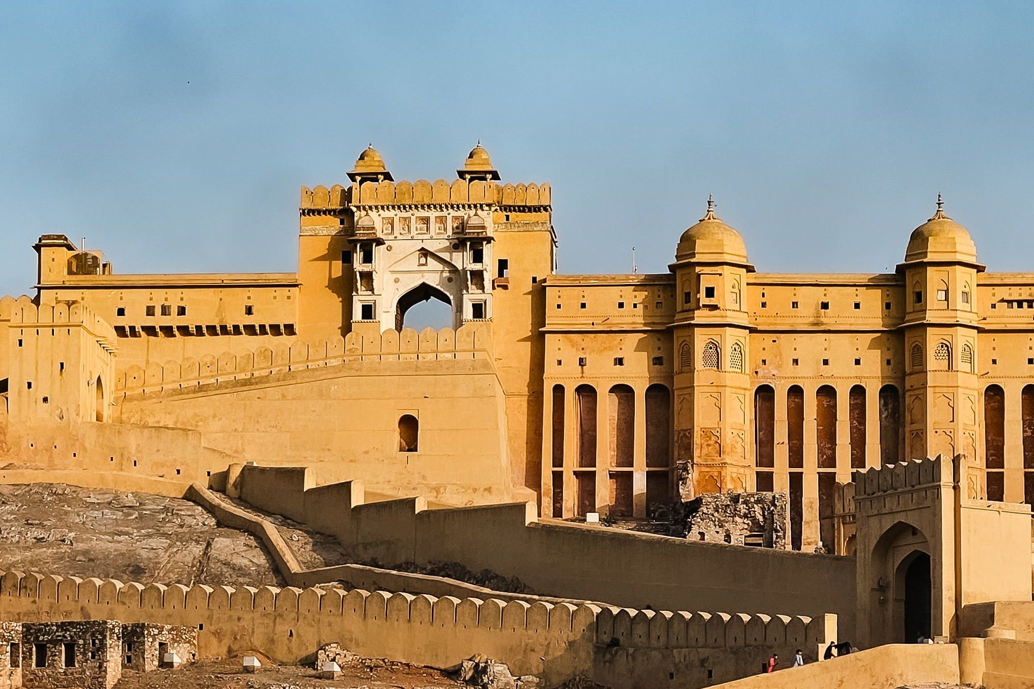view of amber fort in jaipur rajasthan