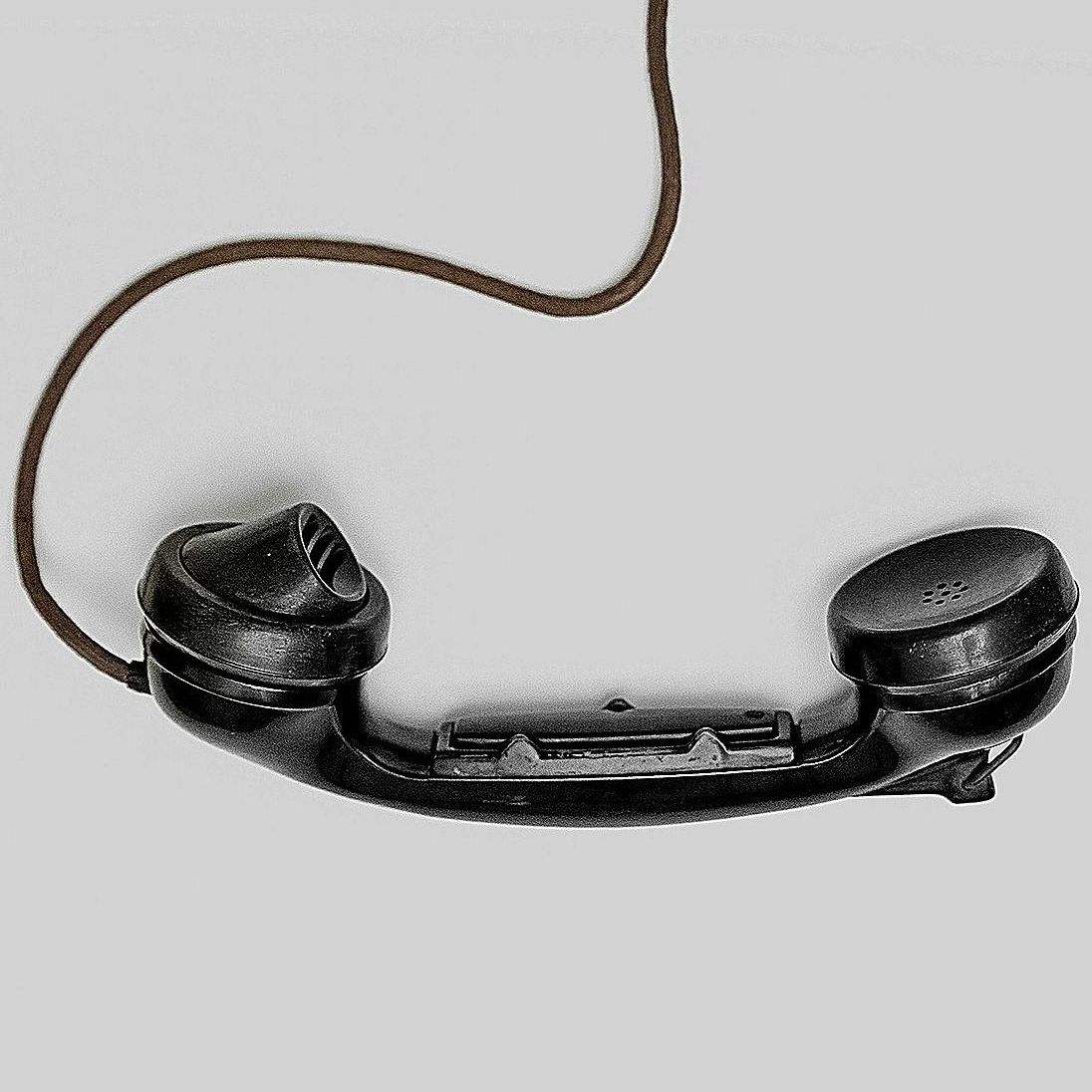 a black handset