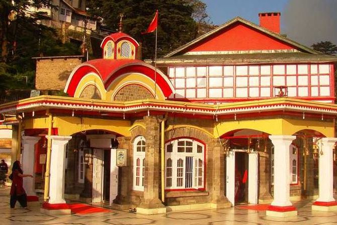 front view of kali bari temple in shimla