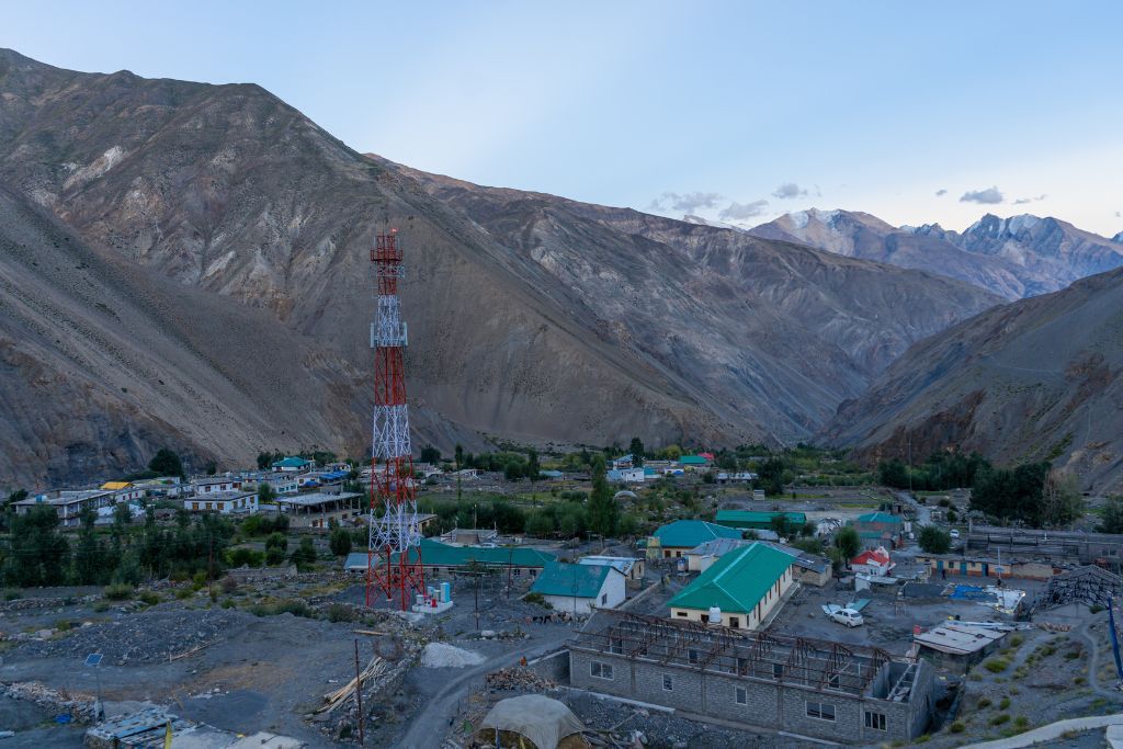 view of houses in gue village in spiti valley