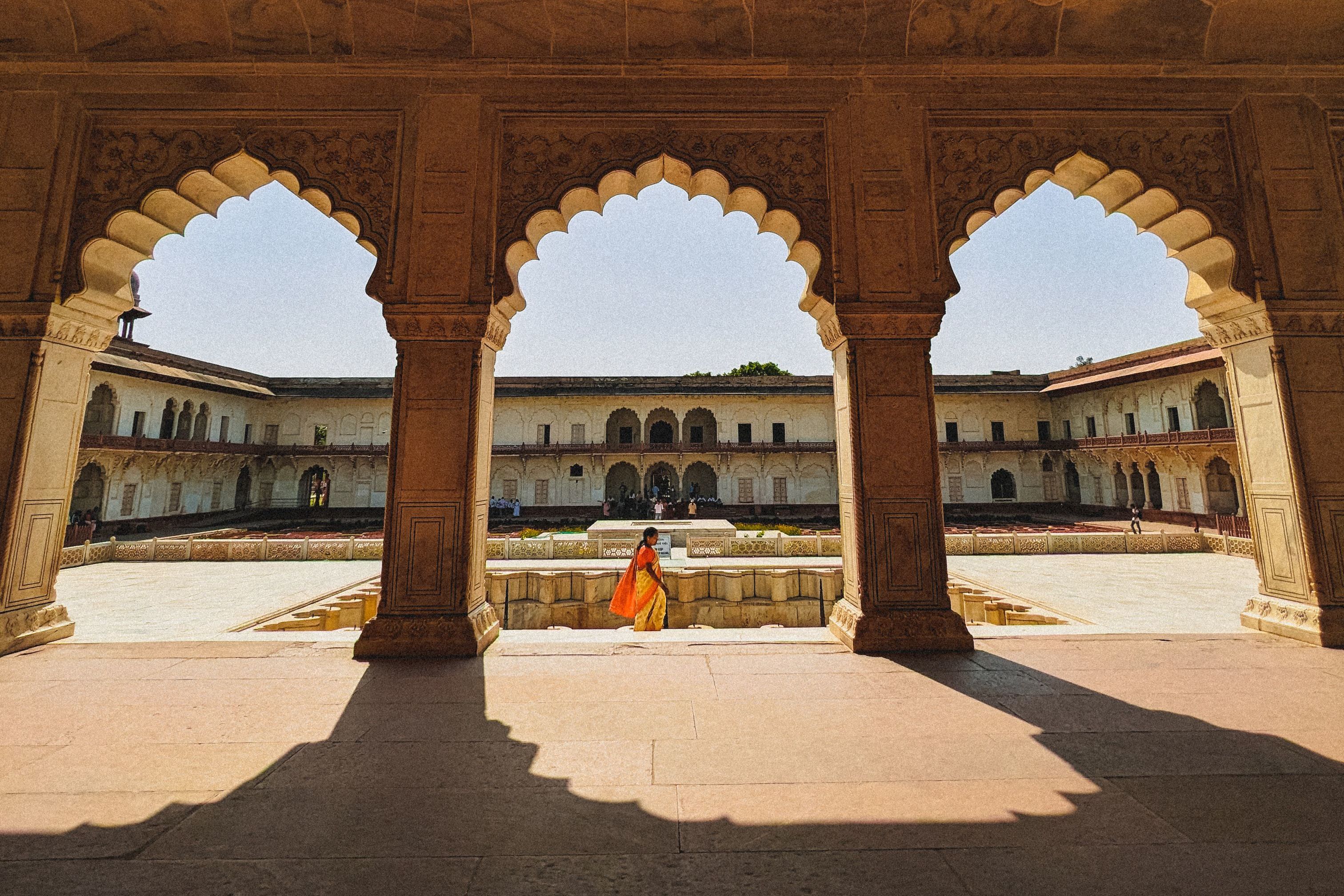 majestic archways at historic agra fort