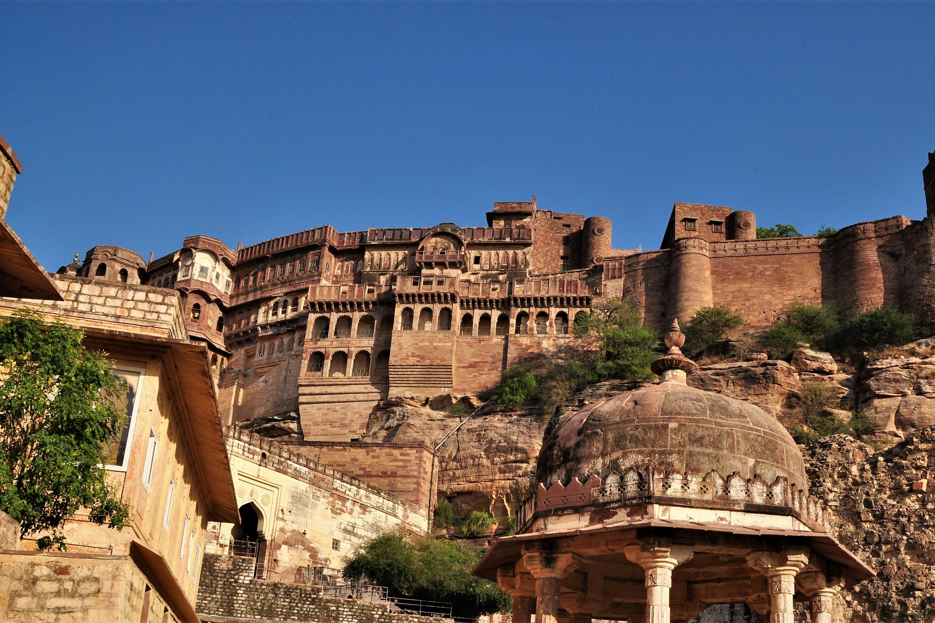 view from mehrangarh fort under blue sky during daytime
