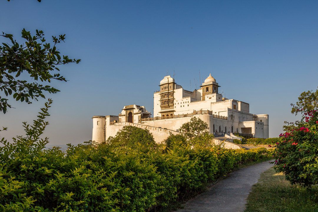 stunning view of monsoon palace in Udaipur