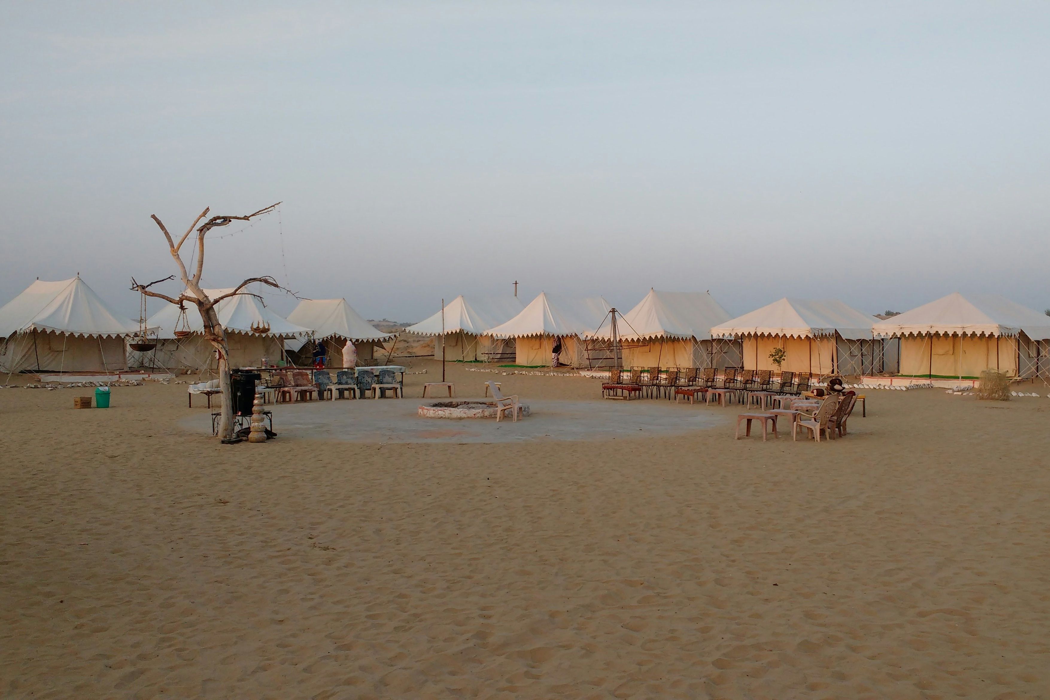 multiple camps at the thar desert