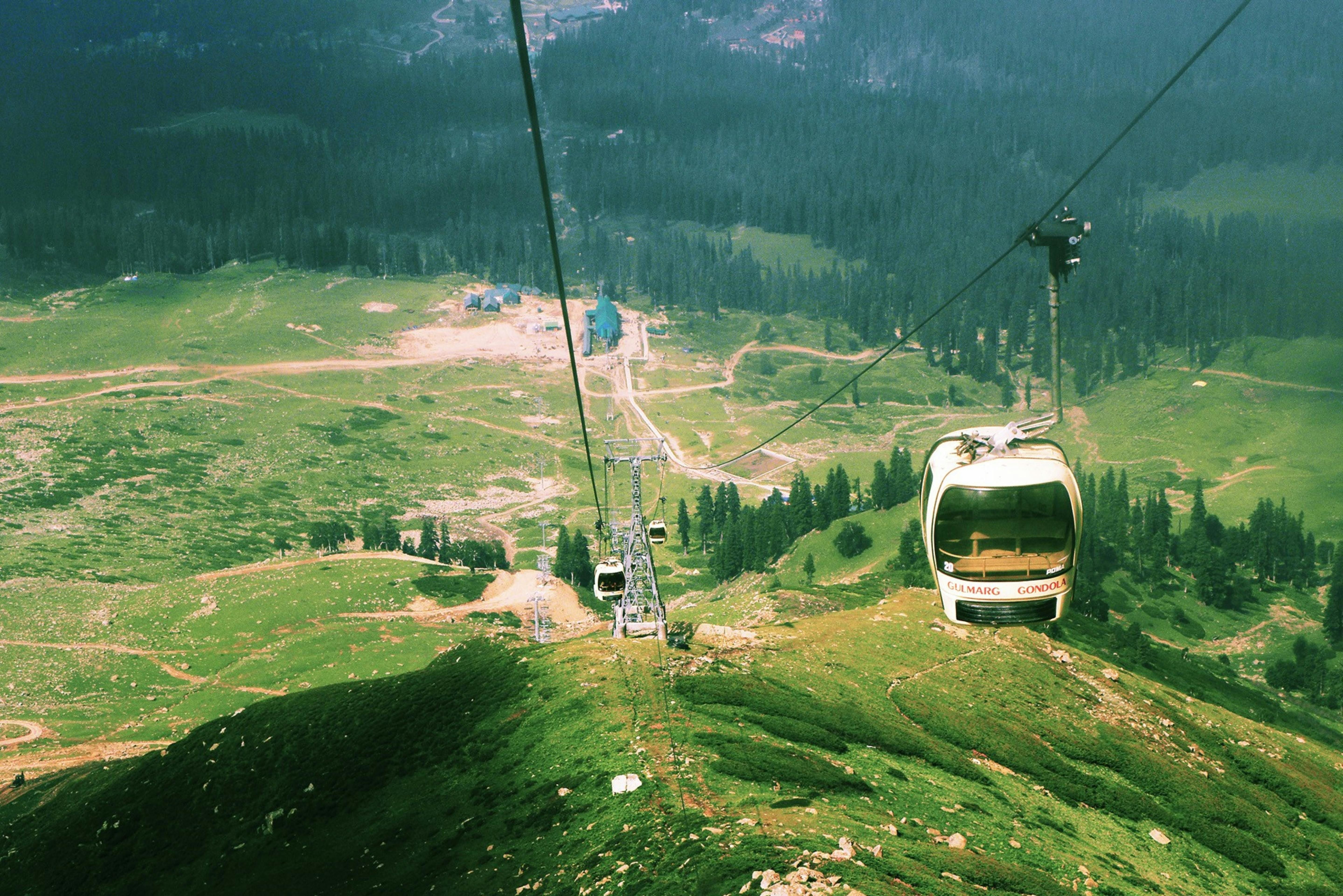 scenic cable car ride in gulmarg kashmir