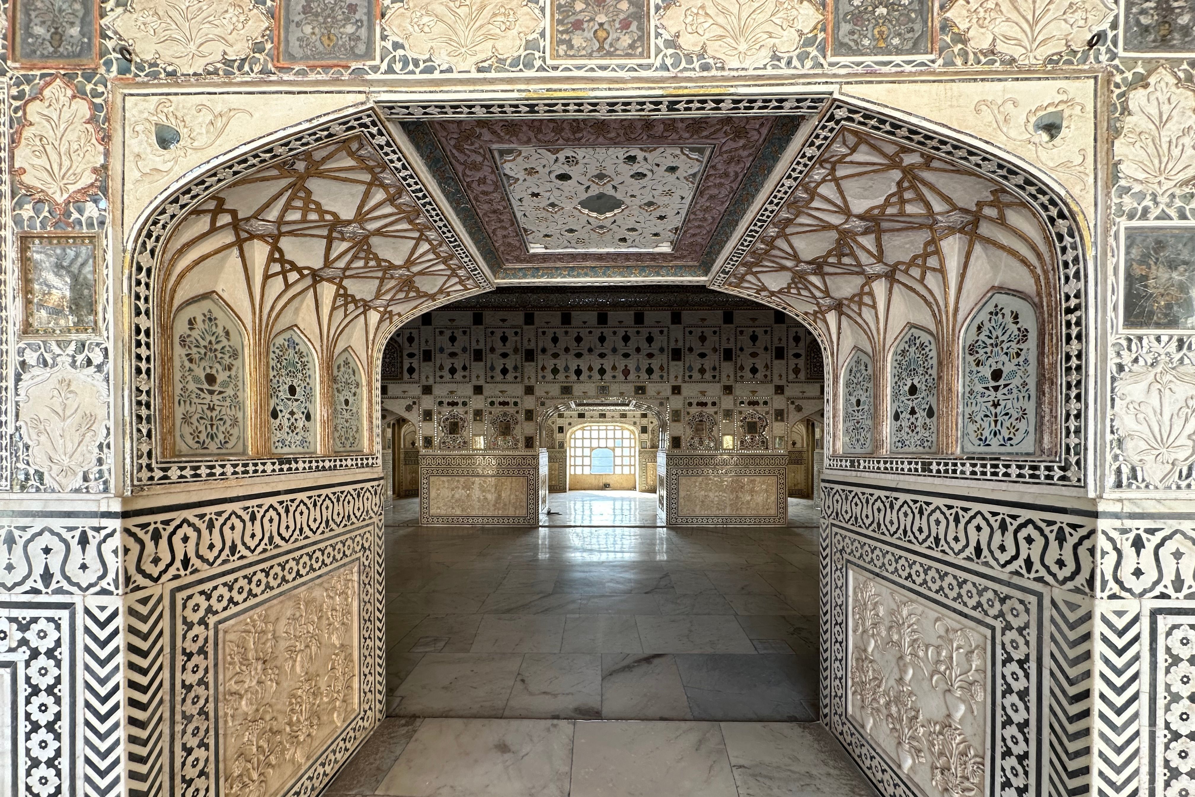 seesh mahal at amber fort jaipur