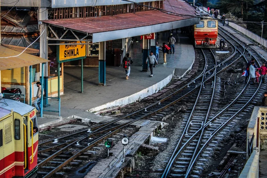 a train standing at shimla railway station