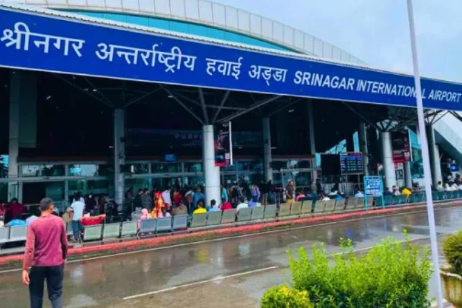 outside view of srinagar international airport during daytime