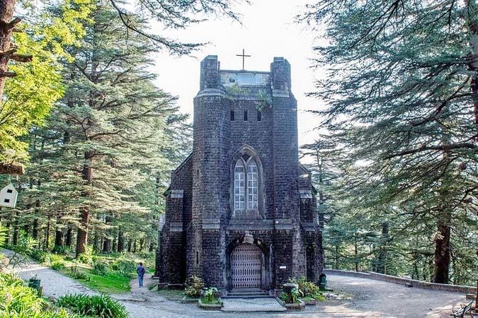 a view of st john in the wilderness church in dharamshala