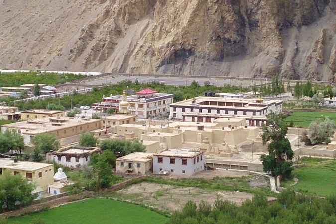 aerial view of tabo monastery in lahaul spiti