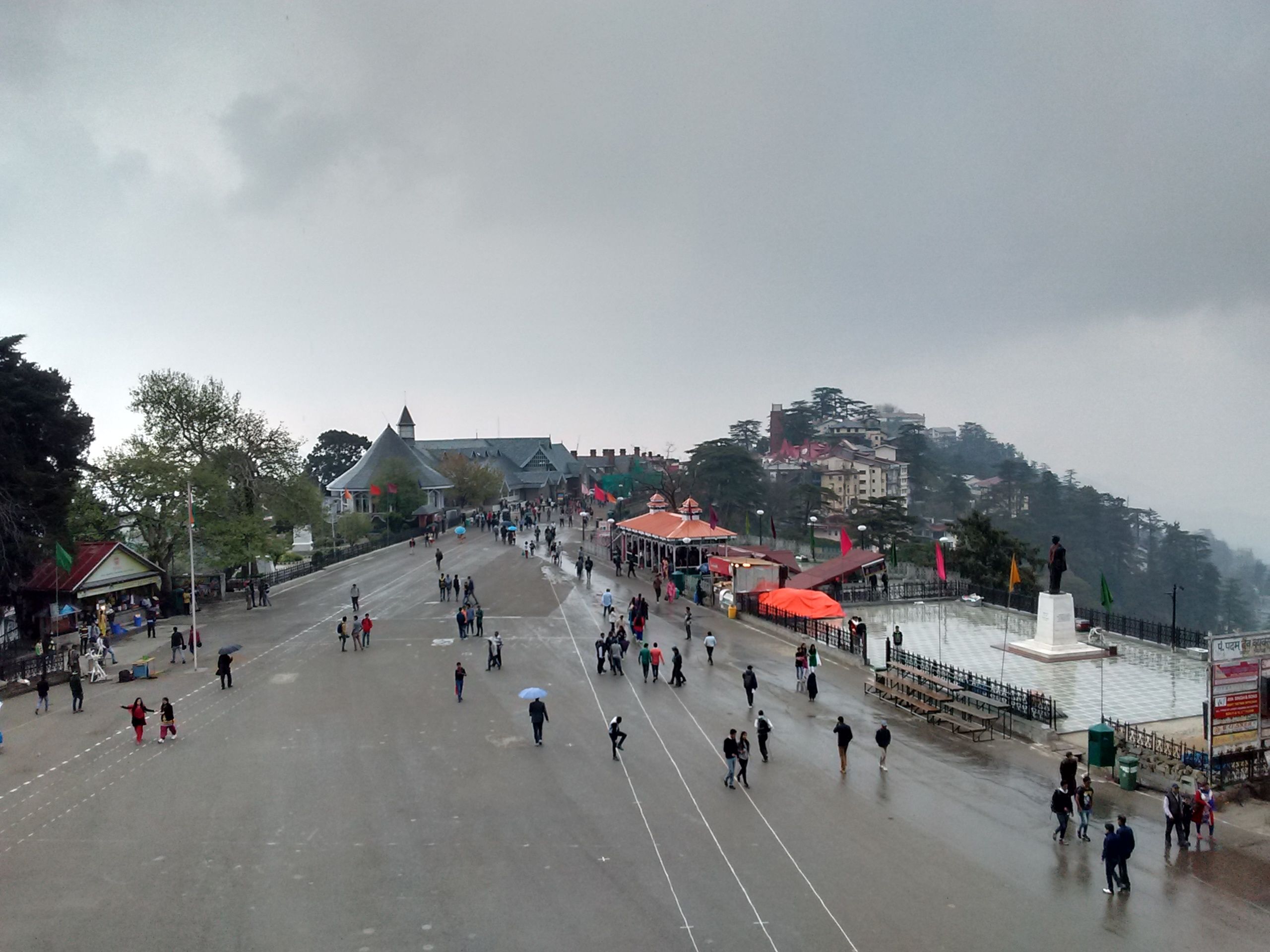 people walking on the ridge in shimla