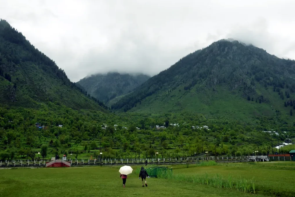 view of betaab valley in pahalgam
