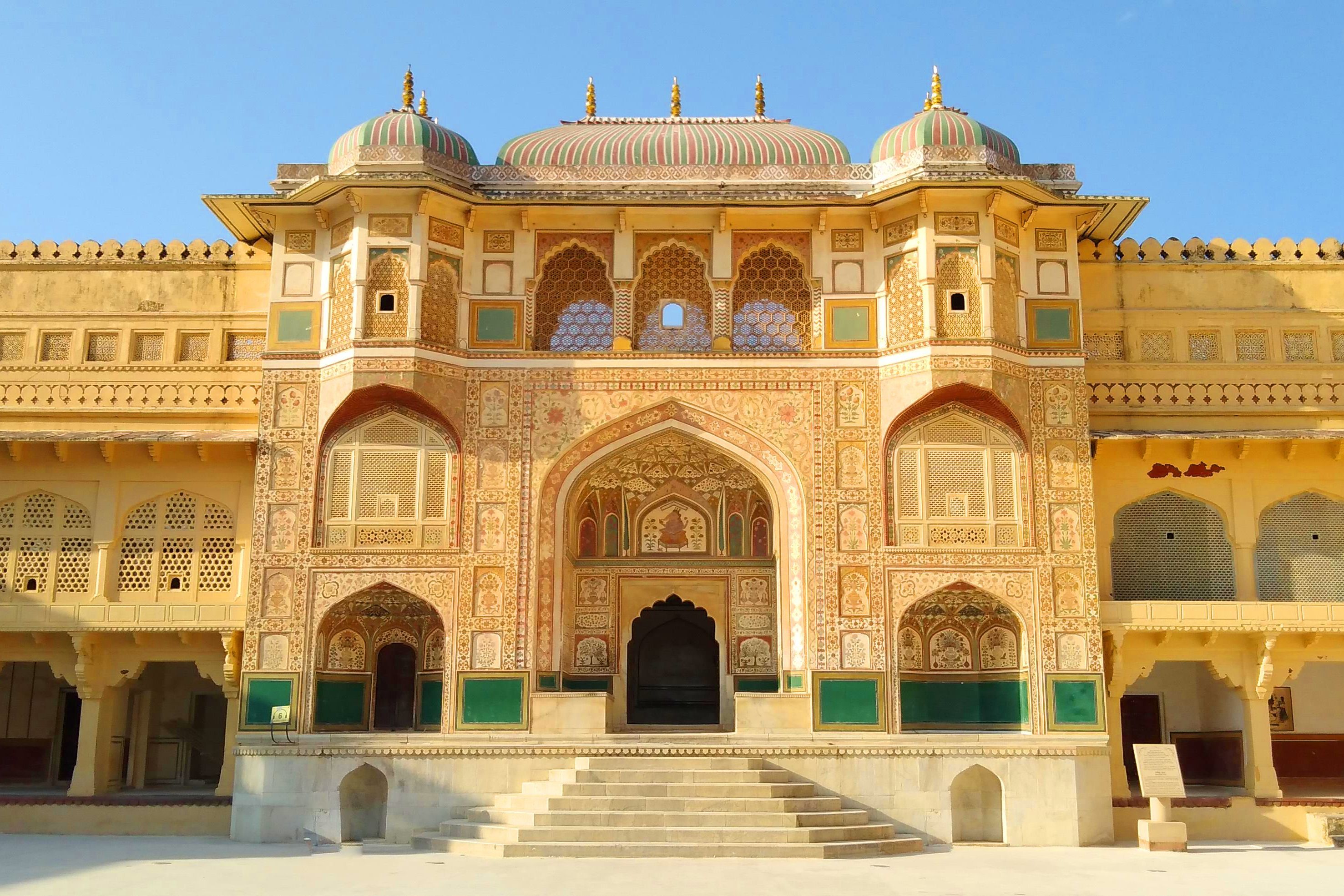 view of architecture amber fort in jaipur