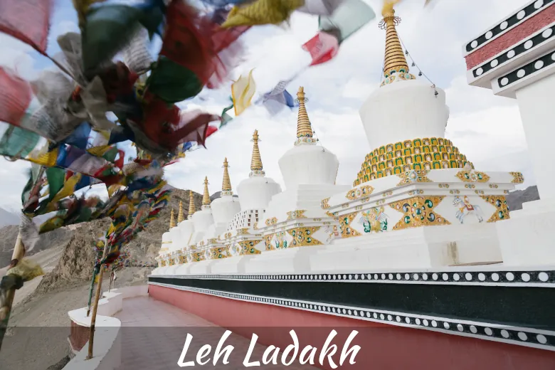 prayer plags at thiksey monastery near Leh